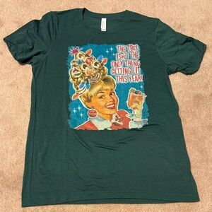 Bella Canvas Dark Green Holiday Graphic Tee